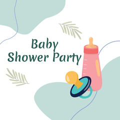 Baby shower party invitation card
