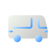 Bus flat gradient two-color ui icon. Public transport. Road vehicle. Carrying passengers. Simple filled pictogram. GUI, UX design for mobile application. Vector isolated RGB illustration