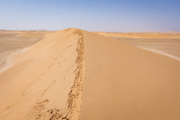 Fototapeta na wymiar Namibia Desert. Sand Dunes near Swakopmund. Skeleton Coast. Namibia. Africa.