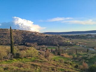 Fototapeta premium view of the village