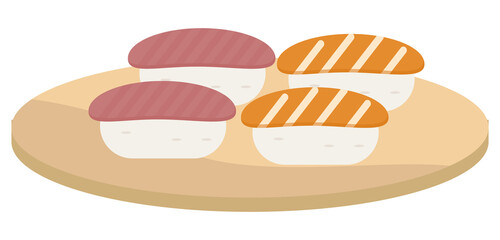 sushi in iconic style.