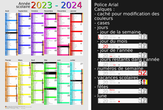  Agenda Scolaire 2023 2024 Fille Cute: Agenda 2023 2024