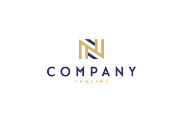 N logo Luxury minimal modern and elegant