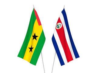 Saint Thomas and Prince and Republic of Costa Rica flags