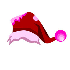Santa hat icon, red hat santa with elegance concept, perfect for your design