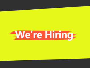 We're Hiring poster design hd
