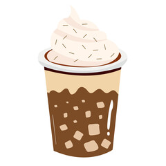 Iced coffee clipart png
