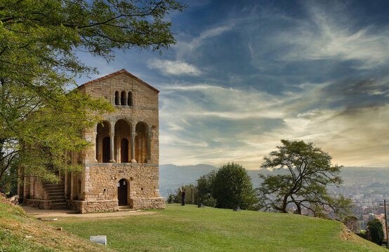 Santa Maria del Naranco, the Palace of Ramiro I on Mount Naranco, Oviedo, Asturias, Spain
