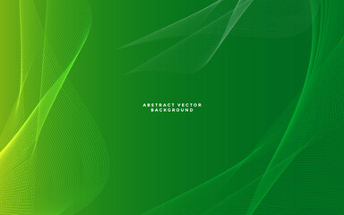 Elegant Green gradient wavy background. Smooth gradient background vector