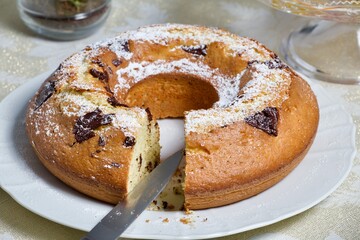 Donut with chocolate