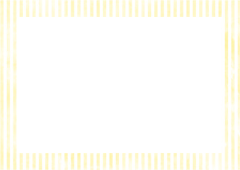 シンプルな水彩風黄色のストライプ長方形フレーム素材