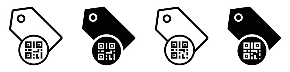 Qr code price icon. Price tags icon. Sale barcode label icon, vector illustration