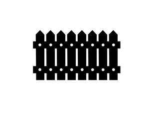 Fence icon. Farm vector on white isolated background