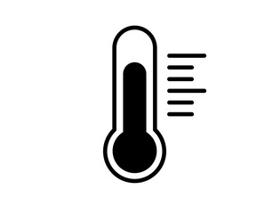 Temperature icon. Thermometer vector for climate and measurement on isolated background