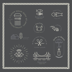 set of elements for logo design. neutral branding.