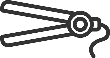 ヘアアイロンアイコンのイラスト