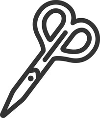 眉毛はさみアイコンのイラスト