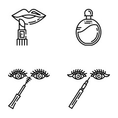 Linear Beauty and Cosmetics Icons