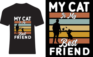 cats t shirt design template for cats lover  