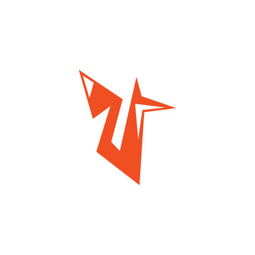 Abstract Fox Logo Simple Design