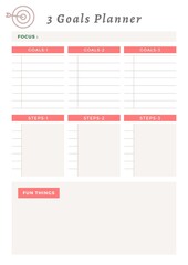 3 Goals Planner