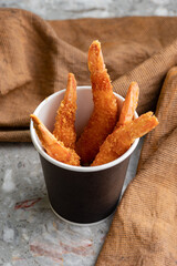 Tempura Shrimps. Deep Fried Shrimps with sauce