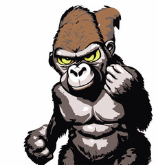 punching gorilla