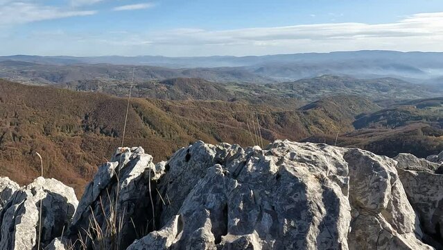 Nature Mountains Landscape Autumn Season Rocky Peaks Adventure Hiking 