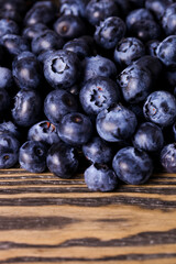 Ripe blueberries close up