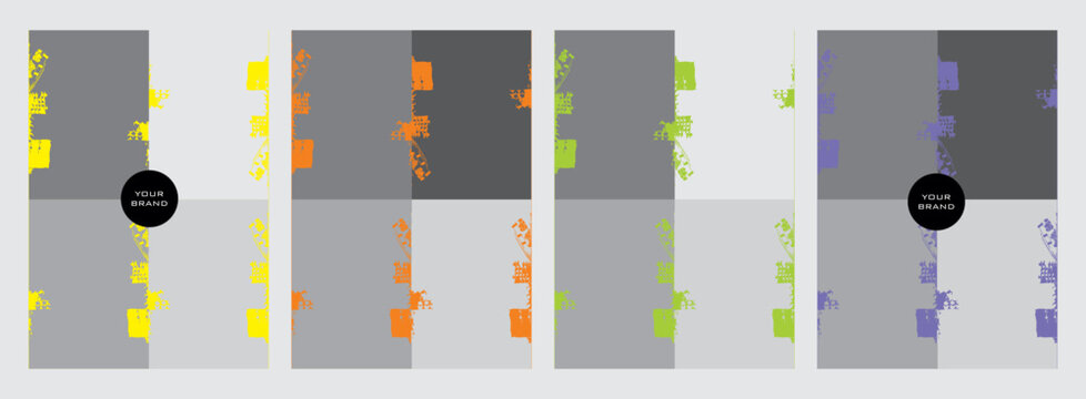 Ethnic Cover Design Set. Creative abstract with freehand sketch on the background. Premium luxury vector collection for catalogs, flyers, invitations