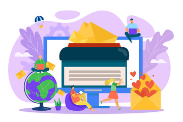 Life and property protection insurance care, people with house vector illustration. Safety concept for flat family home, business security policy.