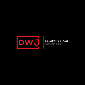 DWJ letter logo design on black background. DWJ creative initials letter logo concept. DWJ letter design. DWJ letter design on black background. DWJ logo vector.
