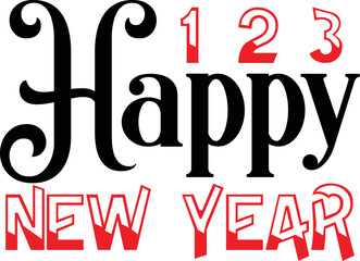 123 HAPPY NEW YEAR SVG