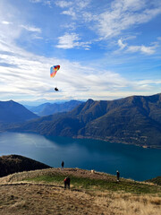 paraglider over the Como lake.