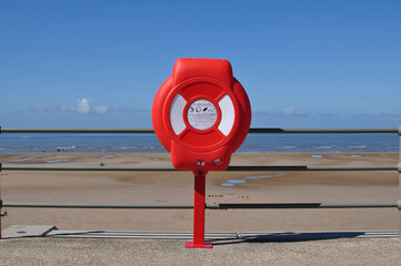 Life preserver at the coast 