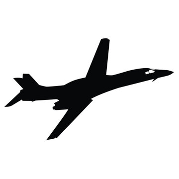 B1 Lancer bomber plane silhouette vector design