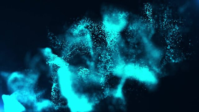 Abstract Flow Particle Blue Loop Background