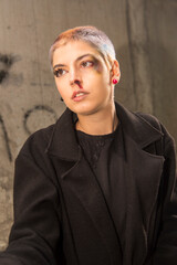 alternative contemporary beauty, in the streets of Naples