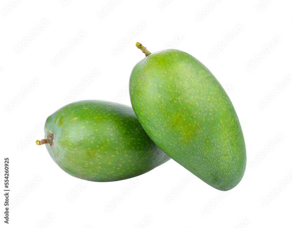 Poster green mango on transparent png