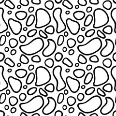 Grunge spots hand drawn vector seamless pattern.