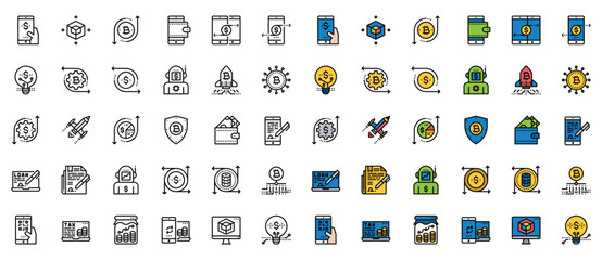 Financial Industry Icons  Simple Set For Using In Website Graphics Report Logo Infographics, Best Quality Outline Symbol Collection Icon Vector Illustration