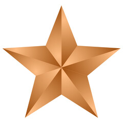 PNG 3d bronze star