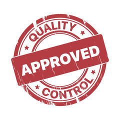 Grunge Quality Control Approved Seal Stamp Rubber Look