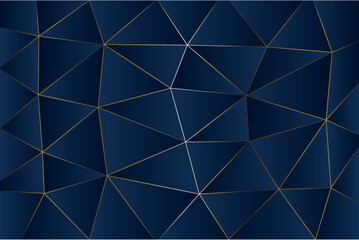 Luxury Dark Blue Low Poly Geometric Background