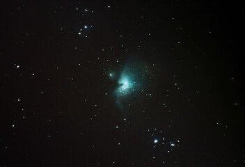 orion nebula m42 in blue