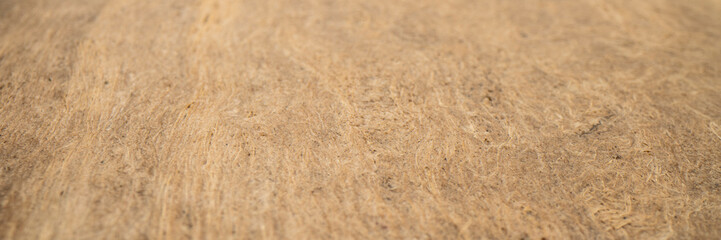 closeup of bark Amate paper handmade in Mexico, selective focus, panoramic web banner