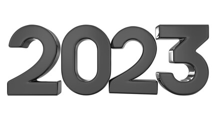  Golden Number 2023 3D Rendering
