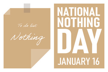 National Nothing Day background.