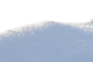 Obraz premium white snow in daylight, background, isolate on black background