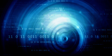 2d illustration Abstract futuristic electronic circuit technology background